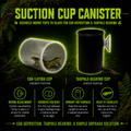 Black Film Canister with Suction Cup