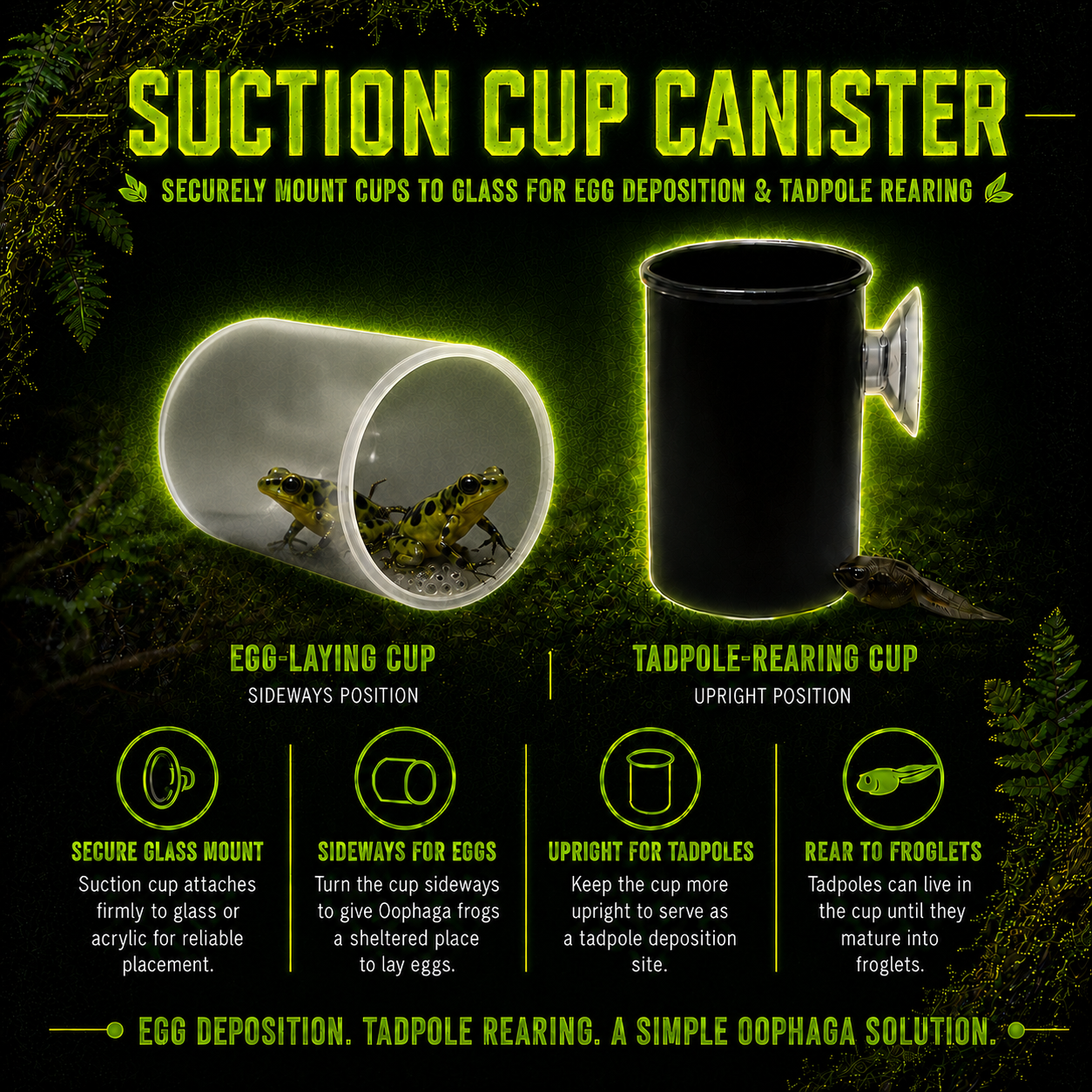 Black Film Canister with Suction Cup
