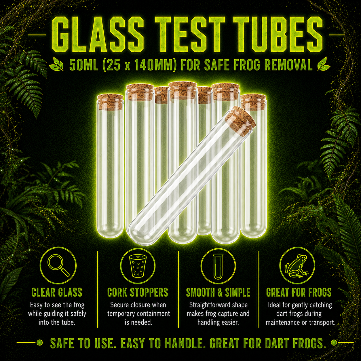 50ml Glass Test Tubes 25 x 140mm